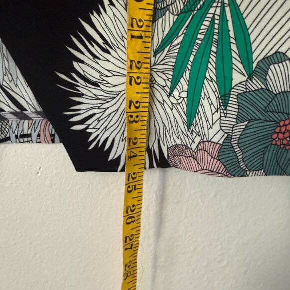 Cory Lynn Calter Anthropologie Black Tropical Floral Blazer Sz Small - Picture 7 of 7